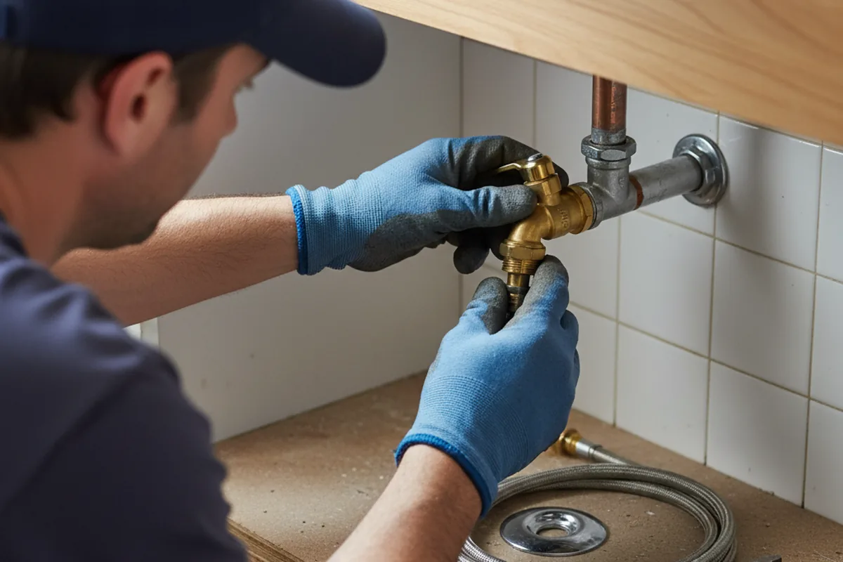 Shutoff valve and fitting work during Well Pump Repair in Monroe